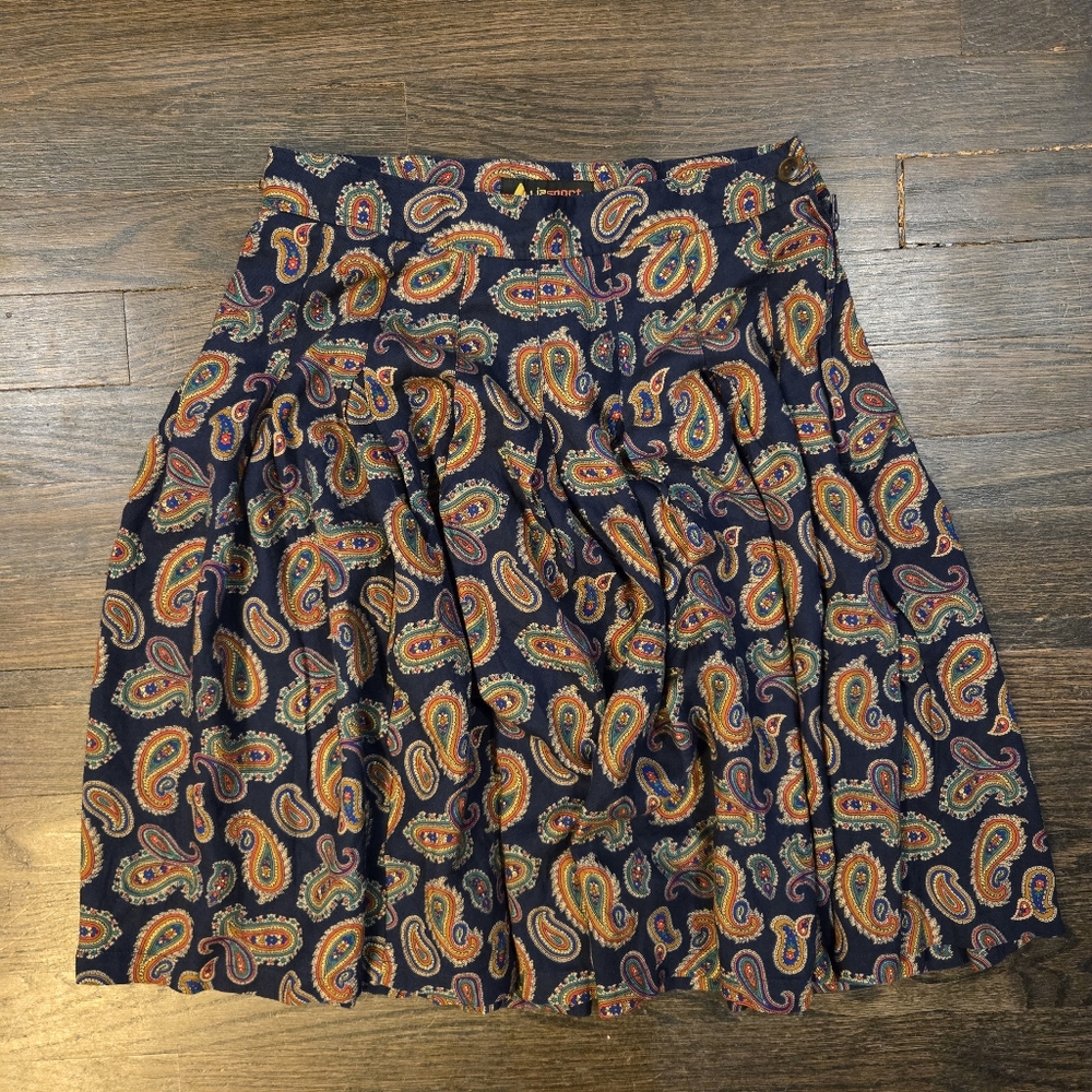 Vintage Liz Claiborne Sport Paisley Print Women's Skirt